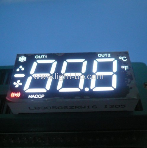 Custom multicolor 3-Digit 0.5" 7-segment LED Display for heating and cooling