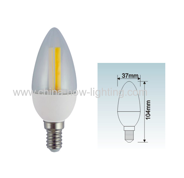 2013 New product E14 2.2W CRI 80 270LM LED COB bulb with 320 Deg beam angle