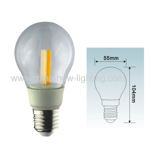 E14 E27 3W cob led bulb with 320 beam angle