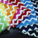 Zigzag printed soft velboa fabric