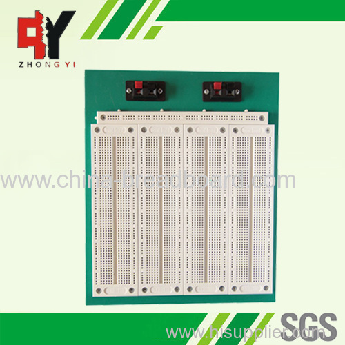 white breadboard green plate