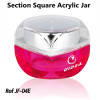 Square acrylic sample jars for cosmetics