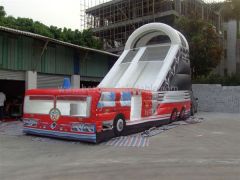 Inflatable Fire Truck Bouncer Slide Combo