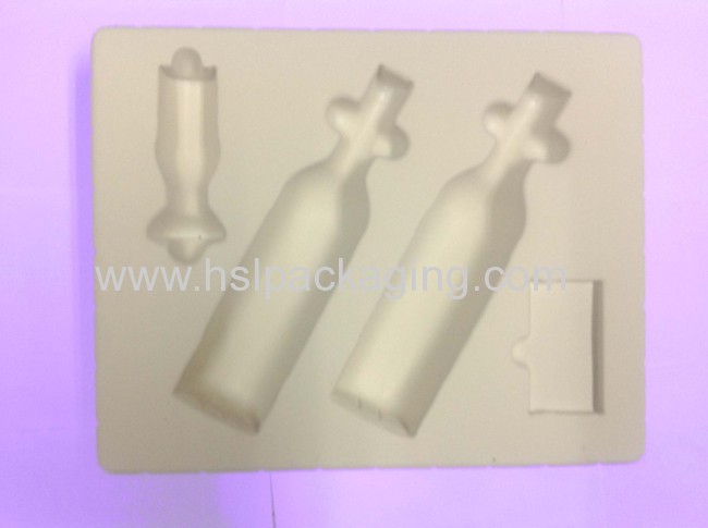 factory provide ps flocking blister tray for wine packaging