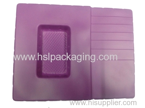 PS flocking packing tray for sanitary parts PS flocking blister tra
