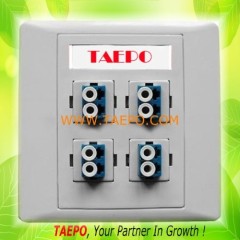 4-port Fiber optic faceplate