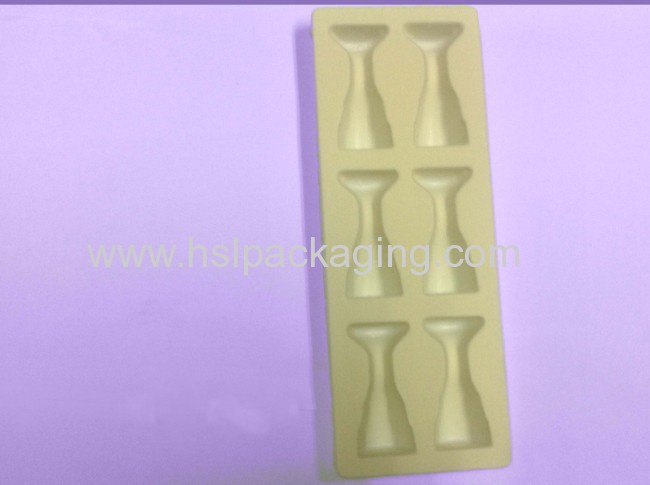 cosmetic container flocking blister tray