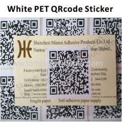 Permanent Adhesive QRcode PET Sticker