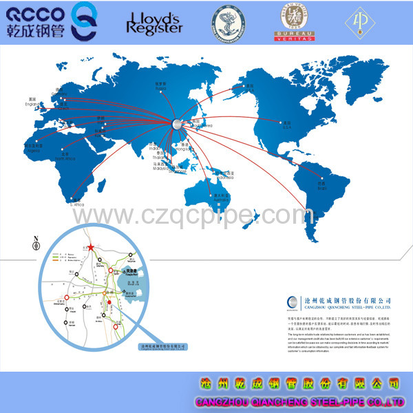 QCCO ASTM A335/335M-10 P5b seamless black carbon steel pipes