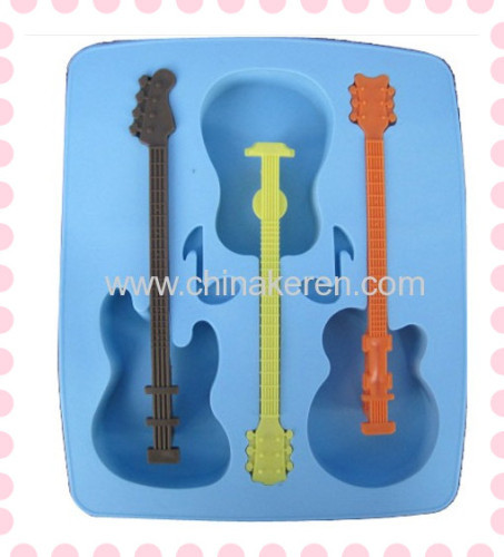 Promotion guitar silicone ice mold