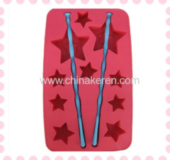 Silicone star shape red Ice Mould