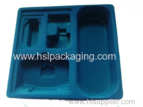 different shape vacuum formed flocking tray