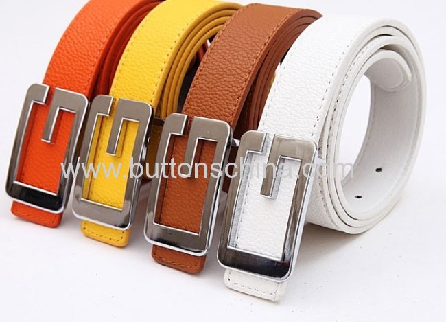 Genuine leather belt bukle with rainstone