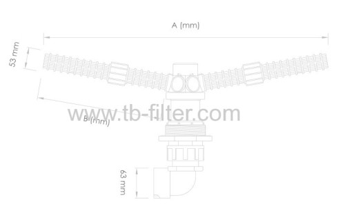 FD 6700 Bottom mount 6 laterals water distributor