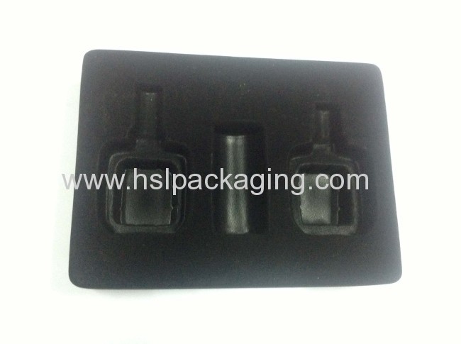 hot sale cheap and fine wholesale PS flocking plastic wine tray for packing