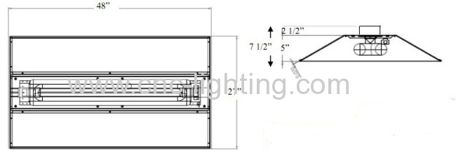 150W-500W induction grow light fixture