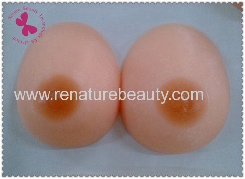 Oval crossdressing breast forms