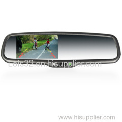 4.3 inch rearview car mirror with bluetooth +reverse display+backup camera