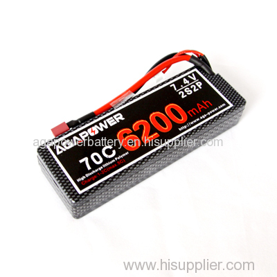 AGA Power RC LiPo Battery with Hardcase Pack for Cars/Trucks