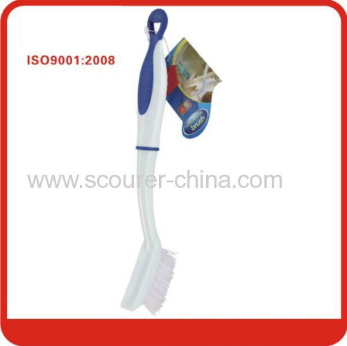 Blue and white Multifunctional pretty handle plastic cleaning brush