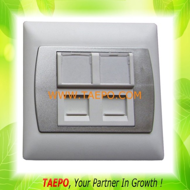 1-port AP tyoe 86 x 86mm faceplate with silver frame