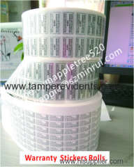 20x10mm Warranty Date Stickers,Black Printed Warranty Breakaway Labels,Destructive Warranty Security Label Sticker