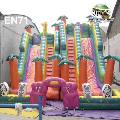 Big Inflatable Double Play Slides