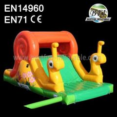 Single Lane Small Inflatable Snail Slide