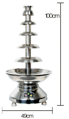 6 Tiers Stainless Steel Chocolate Fountains Size