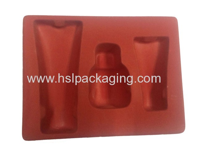 PS plastic flocking blister for cosmetic