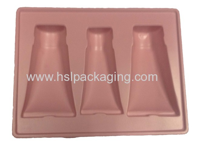 PS plastic flocking blister for cosmetic