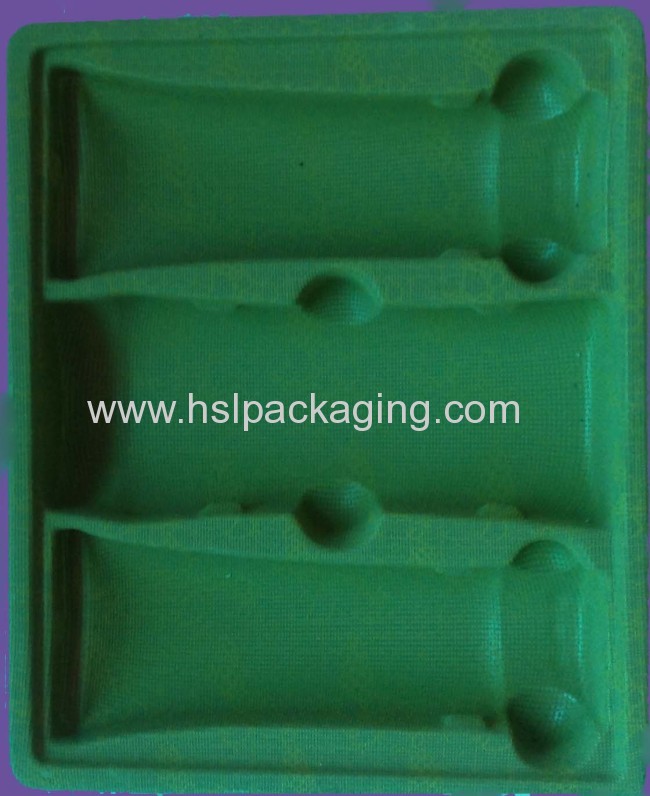 PS plastic flocking blister for cosmetic