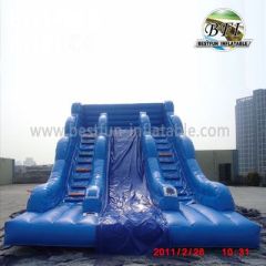 Blue Double Climbing Inflatable Slide Game