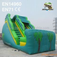 Green Inflatable Jungle Slide For Business Rentals