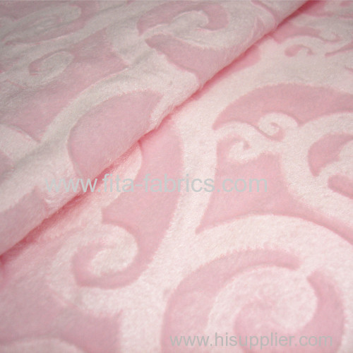 Carved ultra-soft short pile fabric