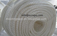 Three strand mooring twist ropes