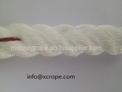 Three strand mooring twist ropes