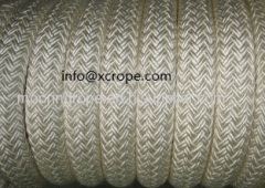 Double braided marine mooring ropes