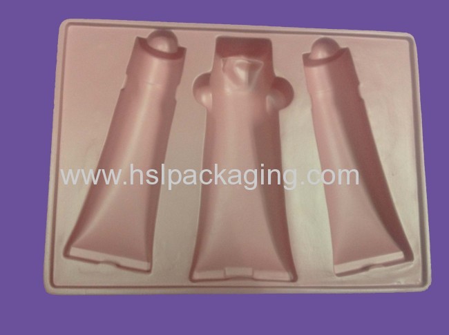 beautiful red color PS flocking tray for cosmetic