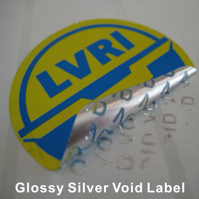 Tamper Proof Warranty Protected Void Label Security Glossy Silver Void Stickers