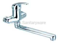 wall monted bath faucet mixer with spout