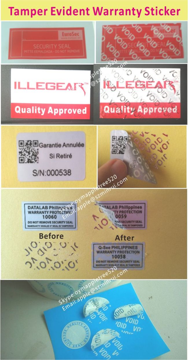 Warranty VOID Protection Labels,Do Not Remove Security Label,Warranty Invalid If Seal Tampered Stickers