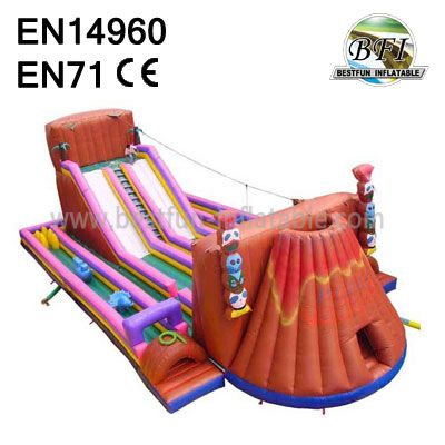 Adult Outdoor Inflatable Zip Line Games