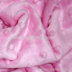 Embossing minky fleece for making blankets