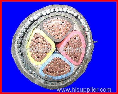IEC60502 BS, ASTM, GOST copper conductor XLPE insulated steel wire armourd power cable