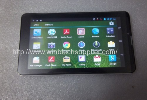 7Inch 3g built in gps bluetooth mtk6577 dual sim tablet pc