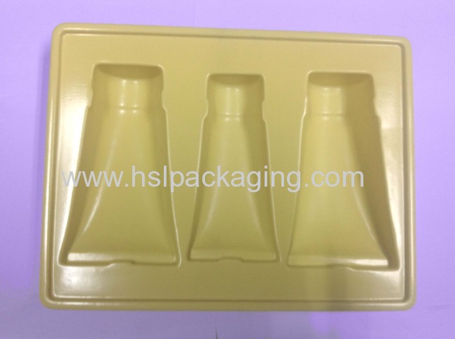 White plastic ps flocking tray box for face cleaning packaging