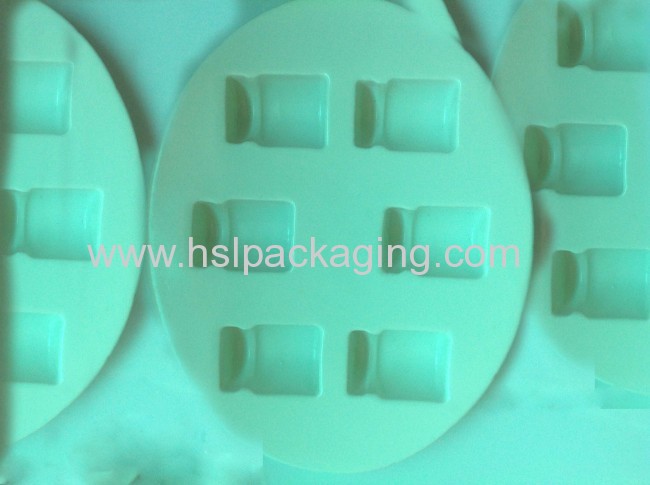 White plastic ps flocking tray box for face cleaning packaging