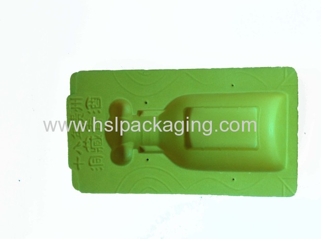 White plastic ps flocking tray box for face cleaning packaging