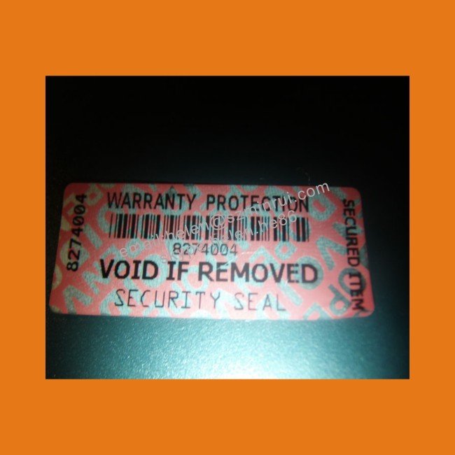 Warning Warranty Void Security Labels Sticker Tamper Proof Serial Numbering With Barcode